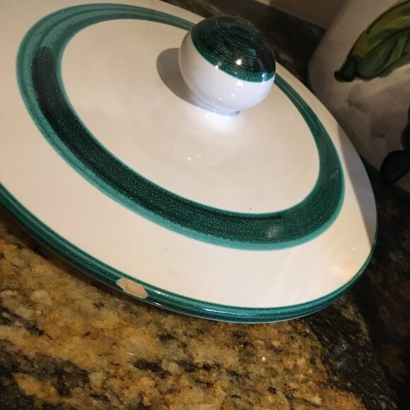 Vintage Italian Handpainted Red Clay Four Piece Cannister Set - Picture 16 of 16